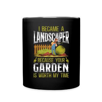 Landscaper Landscaping Landscape - Tasse einfarbig - Schwarz - Vorne