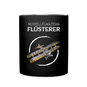 Modellbau Modellbauer Modellflugzeuge - Tasse einfarbig - Schwarz - Vorne