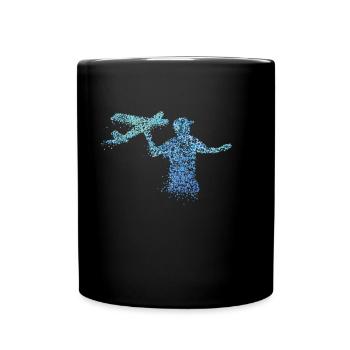Model Airplane RC Model Aircraft Model Maker - Full Colour Mug - black - Front
