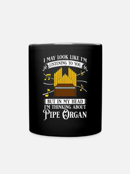 Pfeifenorgel Orgel Klavier Organist Instrument - Tasse einfarbig - Schwarz