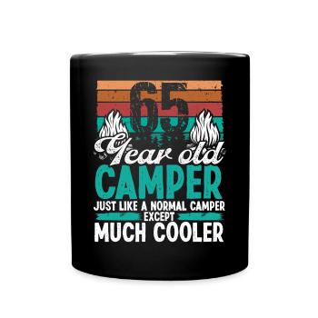 65 Year Old Camper Scouting Camping 65 Birthday - Full Colour Mug - black - Front