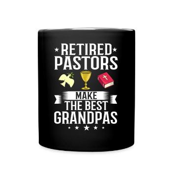 Pastor Church Minister Spiritual Christ Jesus - Full Colour Mug - black - Front