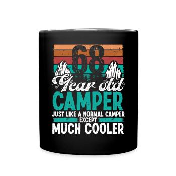 68 Year Old Camper Scouting Camping 68 Birthday - Full Colour Mug - black - Front