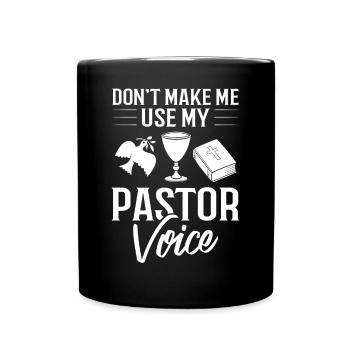 Pastor Church Minister Spiritual Christ Jesus - Full Colour Mug - black - Front