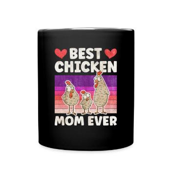 Meilleure maman de poulet jamais Hühner Mama - Mug uni - noir - Devant