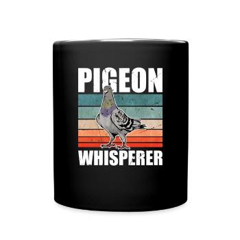 Pigeon Whisperer Pigeon Fancier Carrier Pigeon - Full Colour Mug - black - Front