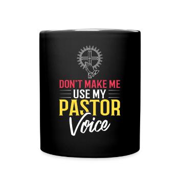 Pastor Church Minister Spiritual Christ Jesus - Full Colour Mug - black - Front