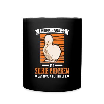 Silk Chicken Cadeau Silkie Chicken Silkie Chicken - Mug uni - noir - Devant