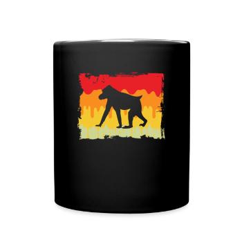 Affe Retro - Tasse einfarbig - Schwarz - Vorne
