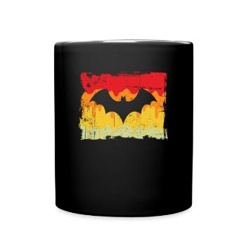 Chauve-souris rétro - Mug uni - noir - Devant