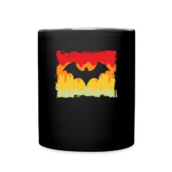 Chauve-souris rétro - Mug uni - noir - Devant
