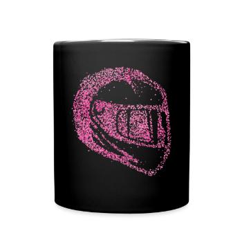 Motorcycle Motorcyclist Motorcycle Helmet - Full Colour Mug - black - Front