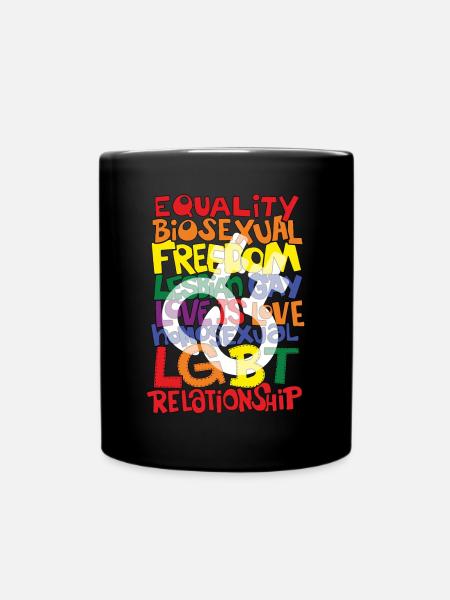 LGBTQ Lesben Schwule - Tasse einfarbig - Schwarz