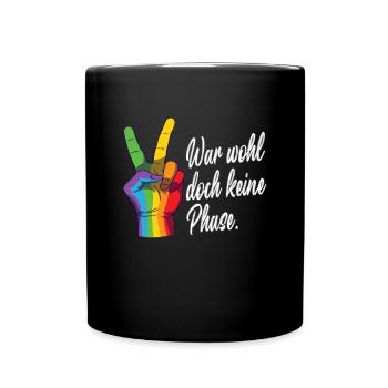 LGBTQ Pride Regenbogen War Wohl Doch Keine Phase - Tasse einfarbig - Schwarz - Vorne