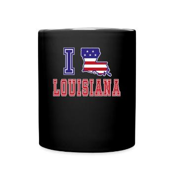Lousiana USA I love Albama - Full Colour Mug - black - Front