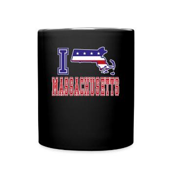 Massachusetts USA I love Albama - Tasse einfarbig - Schwarz - Vorne