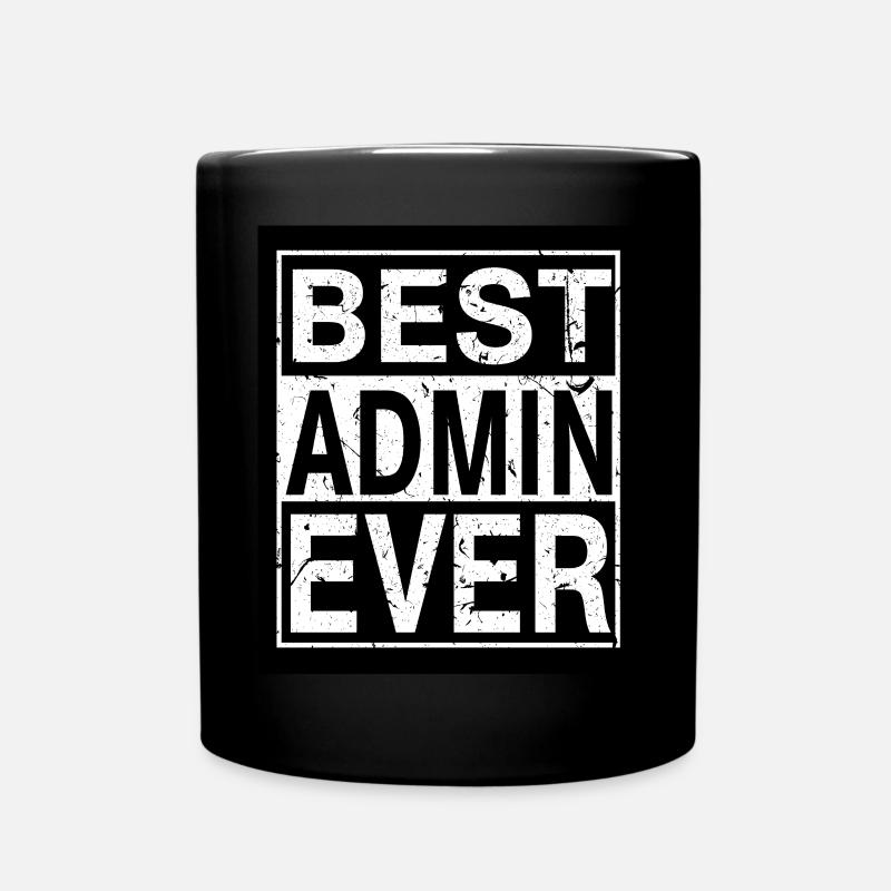Best Admin ever - Tasse einfarbig - Schwarz