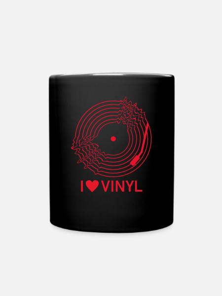 J’adore le vinyle - Mug uni - noir