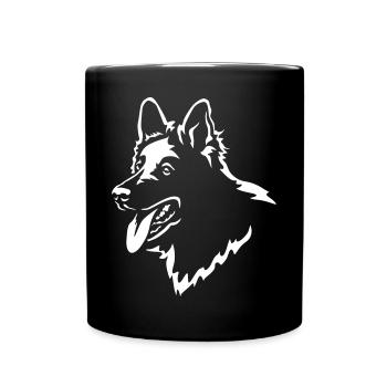 Swiss Shepherd Head - Full Colour Mug - black - Front