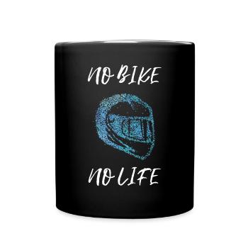No Bike No Life Motorcycle Helmet Motorcycle - Full Colour Mug - black - Front