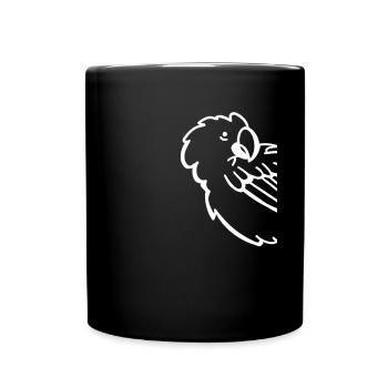 Lustiger Papagei Bird Lover Lustiger - Tasse einfarbig - Schwarz - Vorne