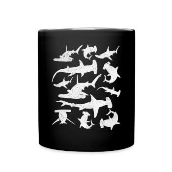 Hammerhead sharks Great white shark Hammerhead shark - Full Colour Mug - black - Front