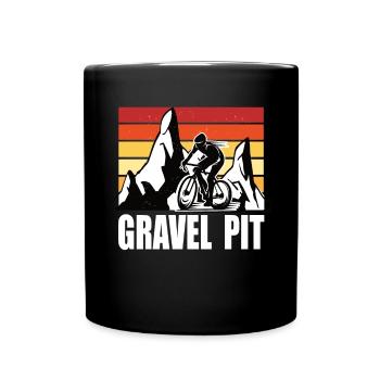 Ride Gravel Gravel Bike Gravel Road Bike Crossbike - Full Colour Mug - black - Front