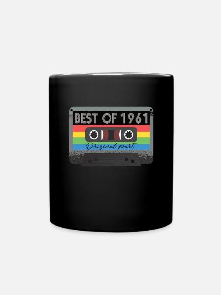 Best Of 1961 Vintage Kassette Retro Geburtstag - Tasse einfarbig - Schwarz