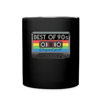 Best Of 90s Cassette 90s Retro - Full Colour Mug - black - Front