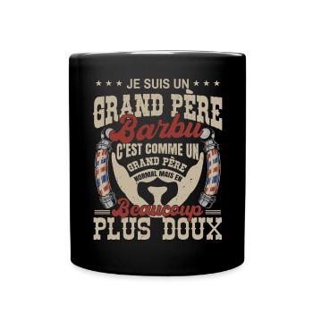 Je suis un grand père barbu normal fans barbe - Mug uni - noir - Devant