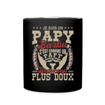 Je suis un papy barbu normal fans barbe - Mug uni - noir - Devant