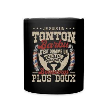 Je suis un tonton barbu normal fans barbe - Mug uni - noir - Devant