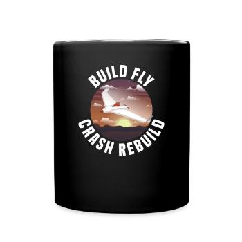 Airplane Rc Model Airplane Pilot - Full Colour Mug - black - Front