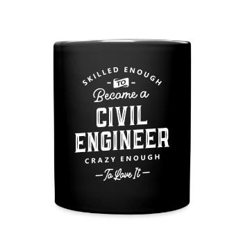 Civil Engineer Funny Job Title Profession - Full Colour Mug - black - Front