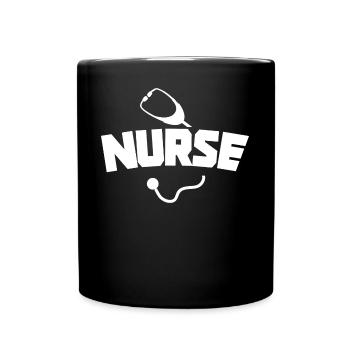 I am a Nurse - Nurse Gift - Full Colour Mug - black - Front