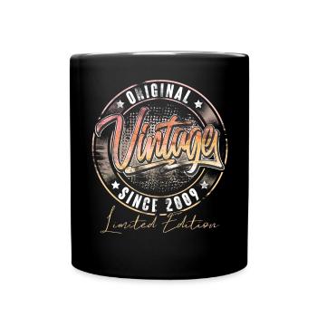 2009 Year of birth Birthday Vintage - Full Colour Mug - black - Front