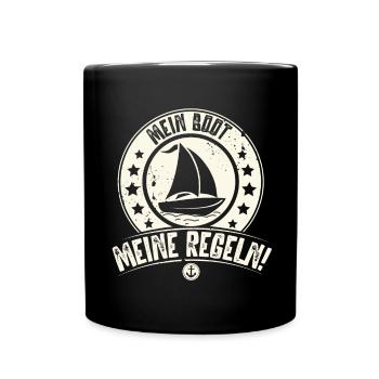 Segeln Segler Segelboot - Tasse einfarbig - Schwarz - Vorne