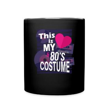 Voici ma cassette de costume en laque cœur des années 80 - Mug uni - noir - Devant