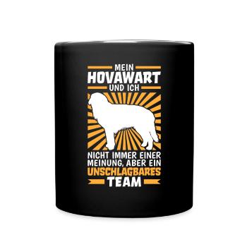 Mein Hovawart und Ich sind unschlagbar - Tasse einfarbig - Schwarz - Vorne