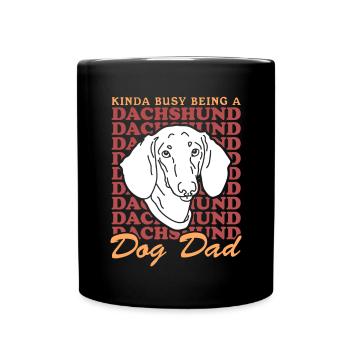 Teckel Papa Chiens teckels Chien Propriétaire Cadeau - Mug uni - noir - Devant