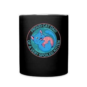 Cat Papa Kitten Cat Cat Owner Gift - Full Colour Mug - black - Front