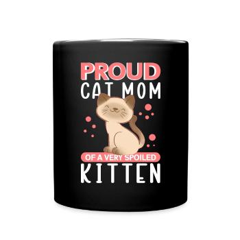 Cat Mom Kitten Cat Owner Cat Gift - Full Colour Mug - black - Front