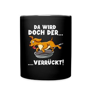 Hund - Tasse einfarbig - Schwarz - Vorne