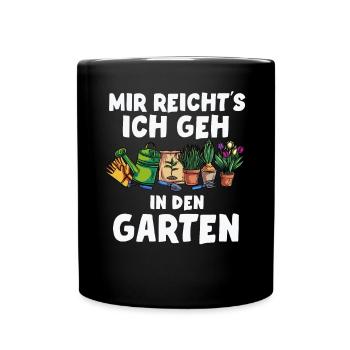 Meine Komfortzone Garten Gartenarbeit - Tasse einfarbig - Schwarz - Vorne