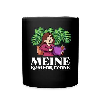 Meine Komfortzone Garten Gartenarbeit - Tasse einfarbig - Schwarz - Vorne