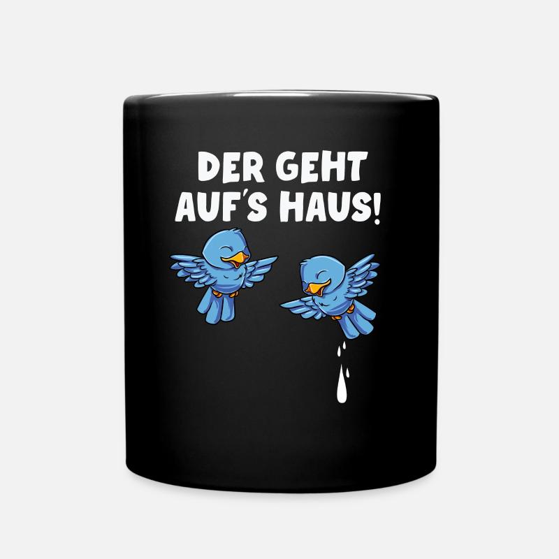 Der Geht Aufs Haus - Tasse einfarbig - Schwarz