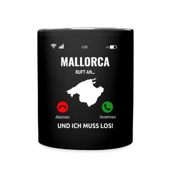Mallorca Spanien Balearen Urlaub Idee - Tasse einfarbig - Schwarz - Vorne
