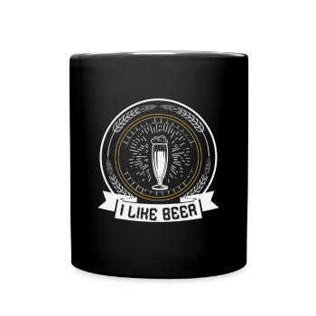 I like beer - Full Colour Mug - black - Front