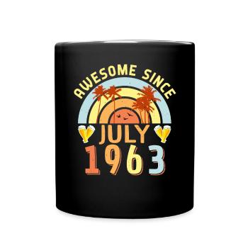 Born 1963 in July - Full Colour Mug - black - Front