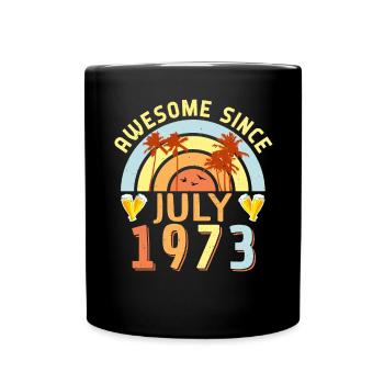 Meilleure année de naissance 1973 En juillet - Mug uni - noir - Devant